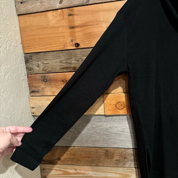 NWT Lou & Grey Brushed Rib Cowl Neck Top Black Size S Minimalist Office Preppy - Picture 7 of 13